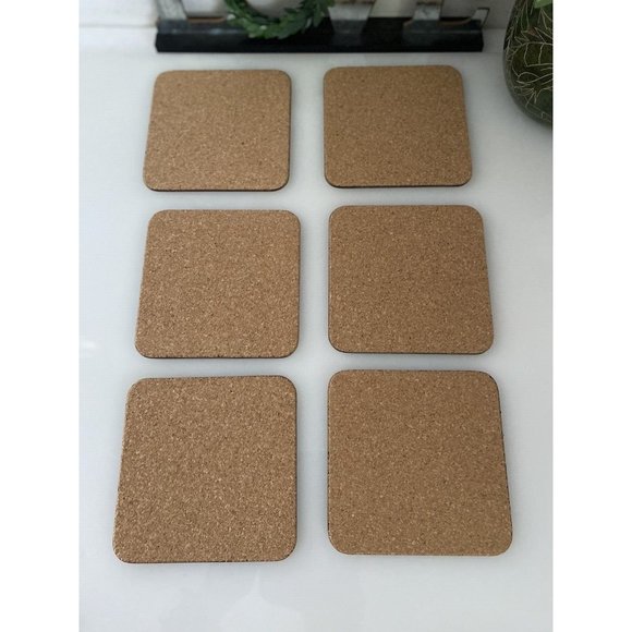 Vintage Royal Worcester Evesham Cork Backed Coasters Set Of 6 In Box 4.25" w Box - Picture 10 of 16